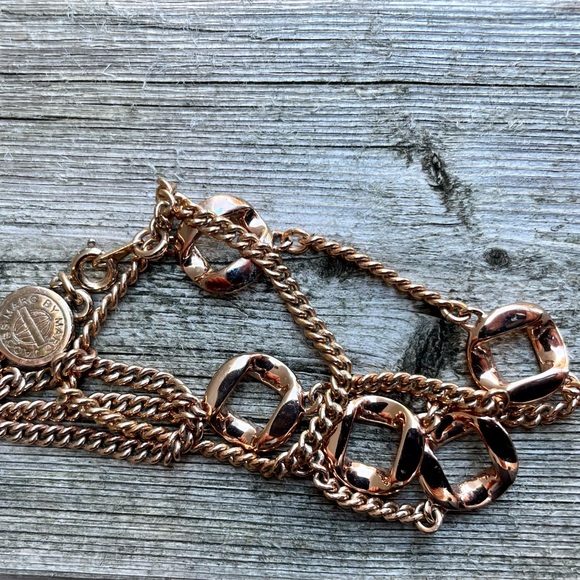 Marc by Marc Jacobs Rose Gold Tone Chain Link Station Choker Necklace - Picture 5 of 15